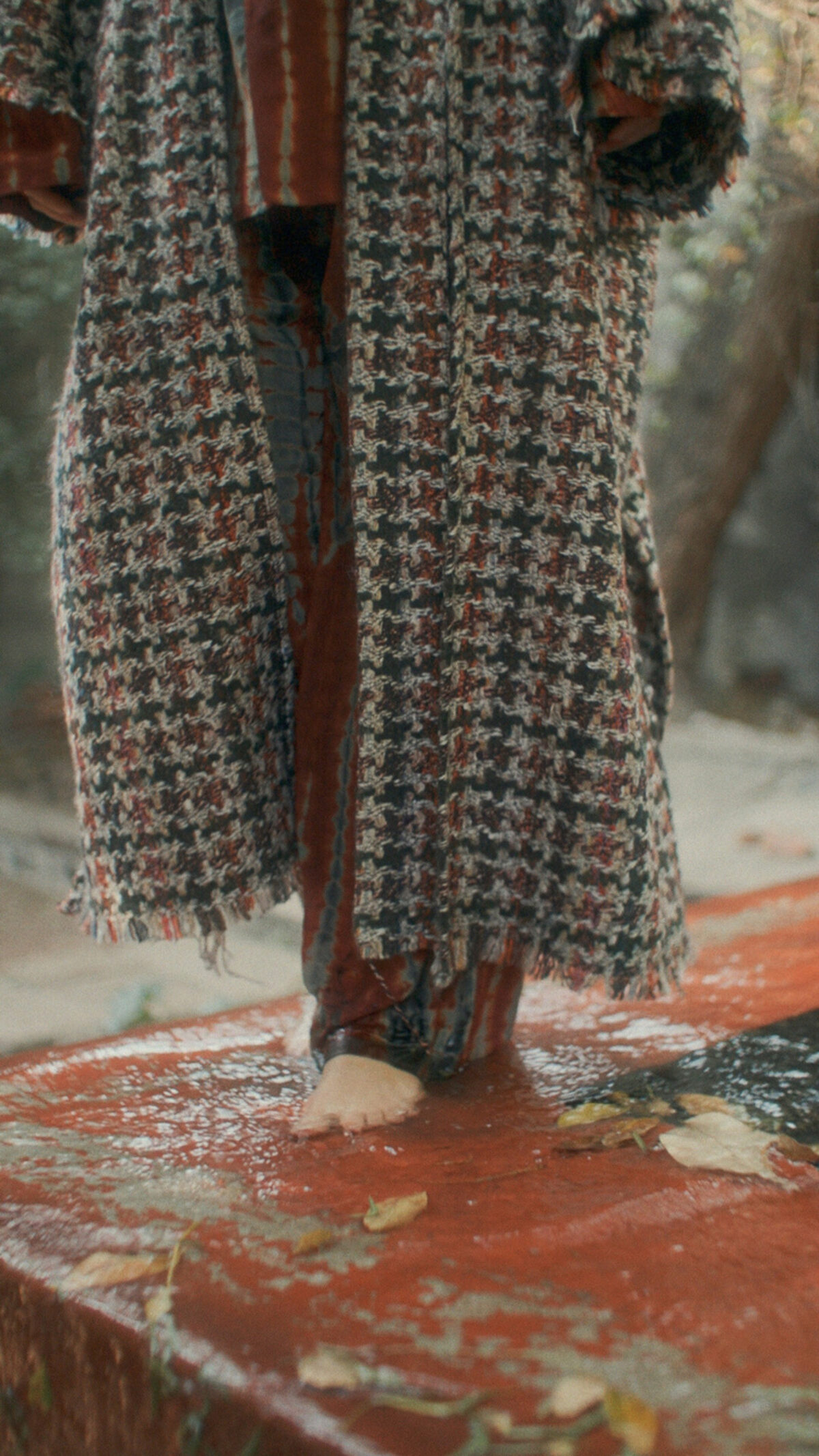 Feet in water
